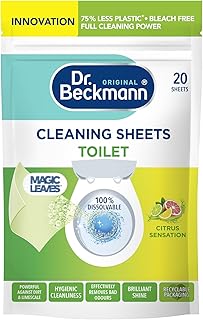 Dr. Beckmann Toilet Cleaning Sheets | Easy Everyday Toilet Cleaning | Hygenic Cleanliness |Citrus Sensation | 20 Sheets