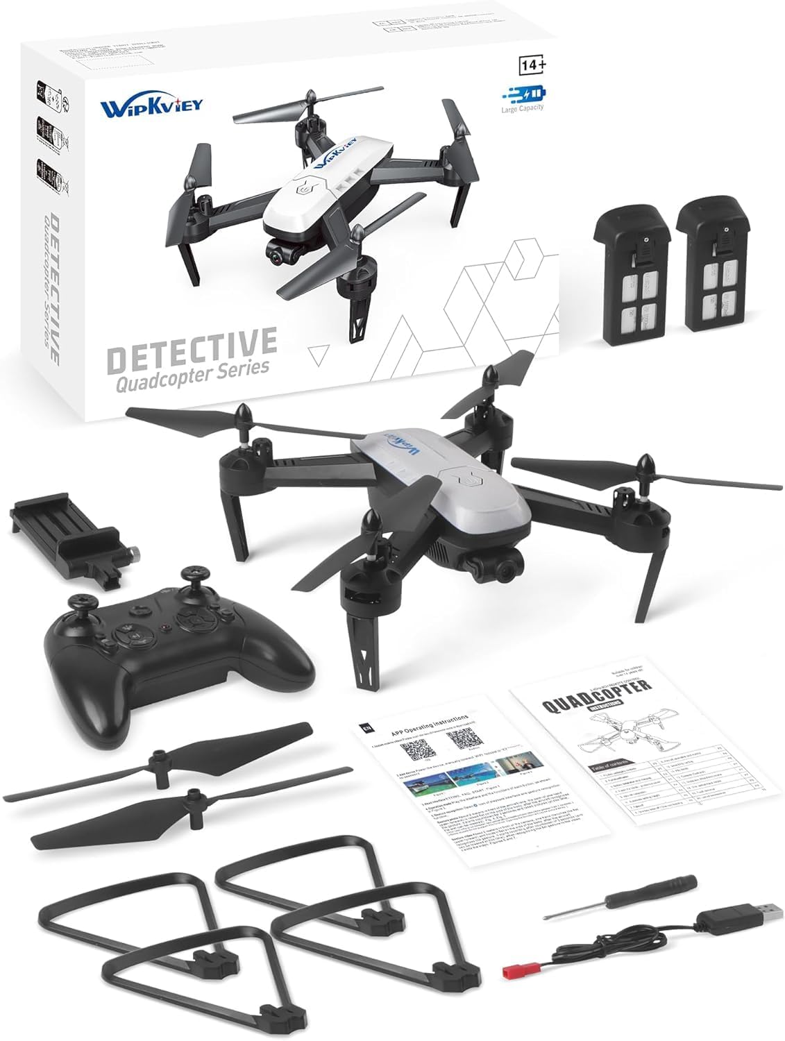 Wipkviey Drone with Camera - T6 1080P HD RC Drone, Drone for Adults, With WiFi Live Video, Altitude Hold, Headless Mode, Gravity Sensor, 3D Flip, One Key Take Off/Landing for Kids or Beginners-7