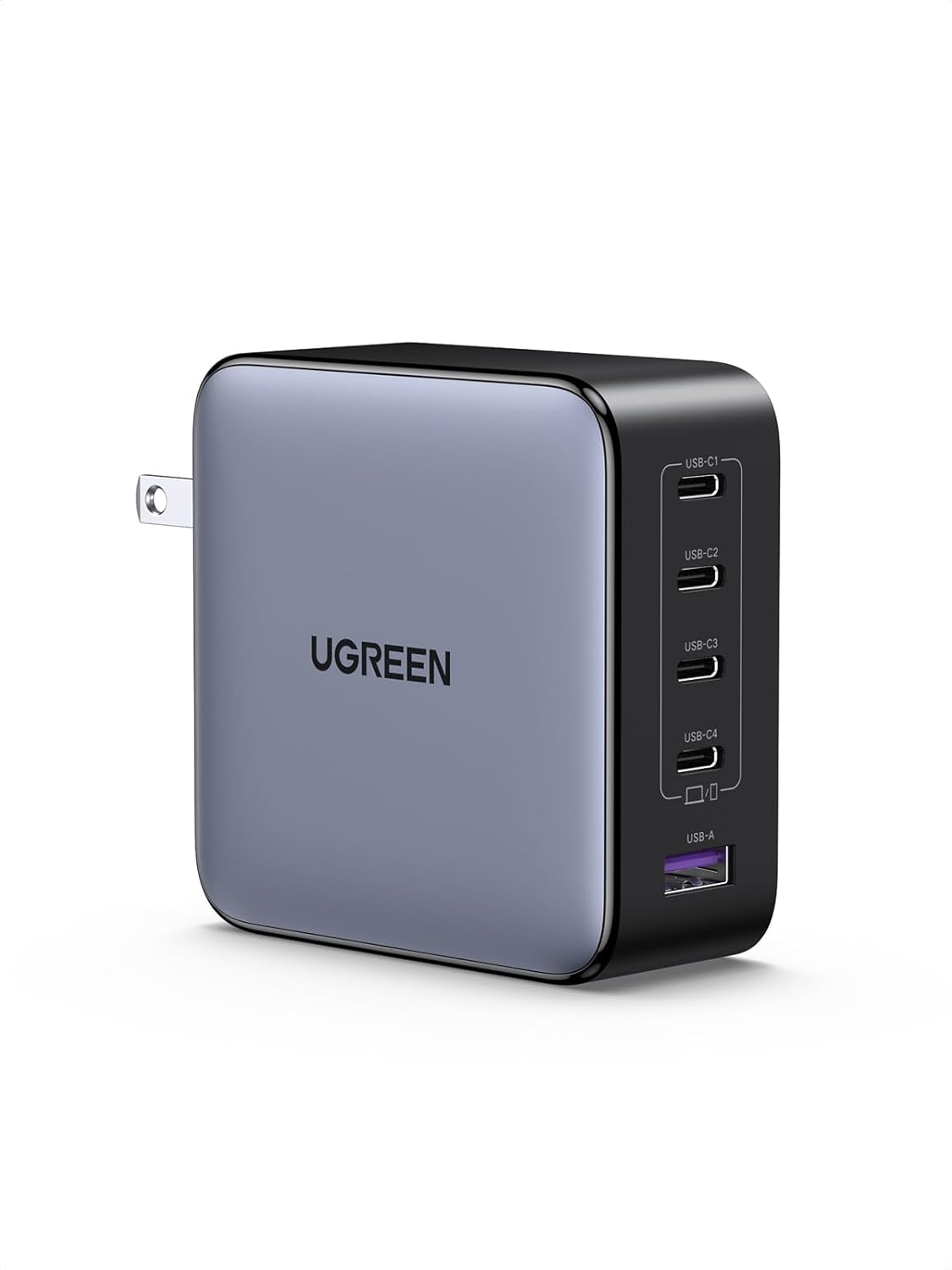 UGREEN Nexode 100W USB C Charger Block, 5-Port GaN Charger Type C Charger Fast Charging Laotop Charger Compatible with MacBook Pro/Air, iPhone 16/15, Galaxy S24, iPad Air, Pixel 8, Steam Deck-0