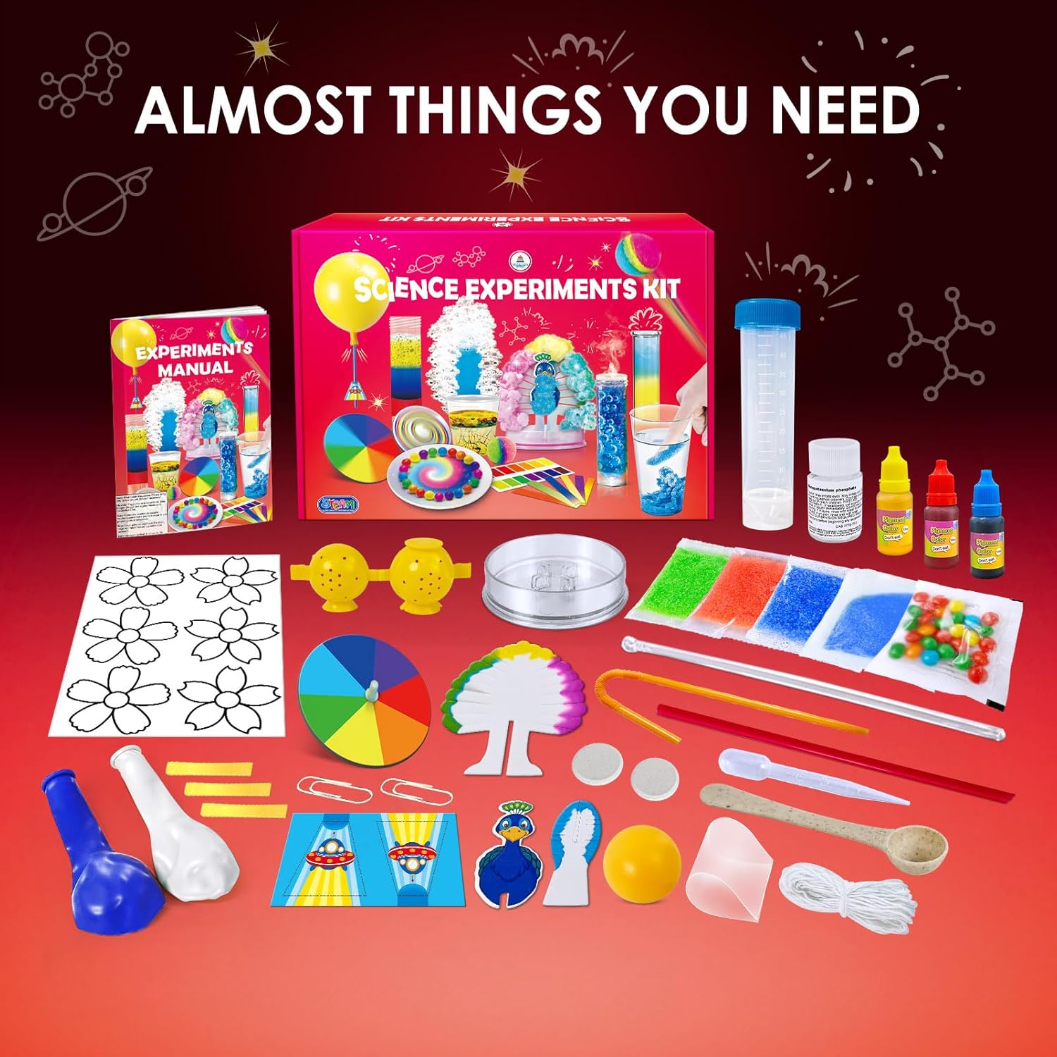 UNGLINGA 40+ Experiments Science Kit for Kids - Chemistry Set, Educational Toy Gift Idea for Boys and Girls Birthday Christmas S.T.E.M Scientific Toy-3