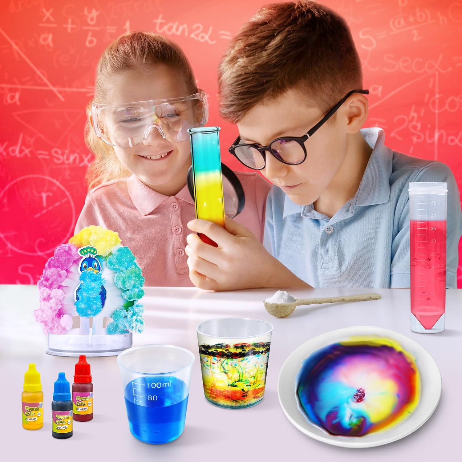 UNGLINGA 40+ Experiments Science Kit for Kids - Chemistry Set, Educational Toy Gift Idea for Boys and Girls Birthday Christmas S.T.E.M Scientific Toy-4