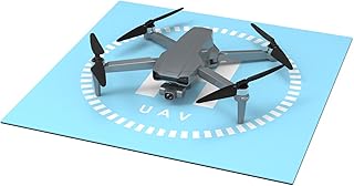 Drone Landing Pad, Universal Waterproof Portable Fast-Foldable Helipad.(Pale Blue-50 * 50cm)