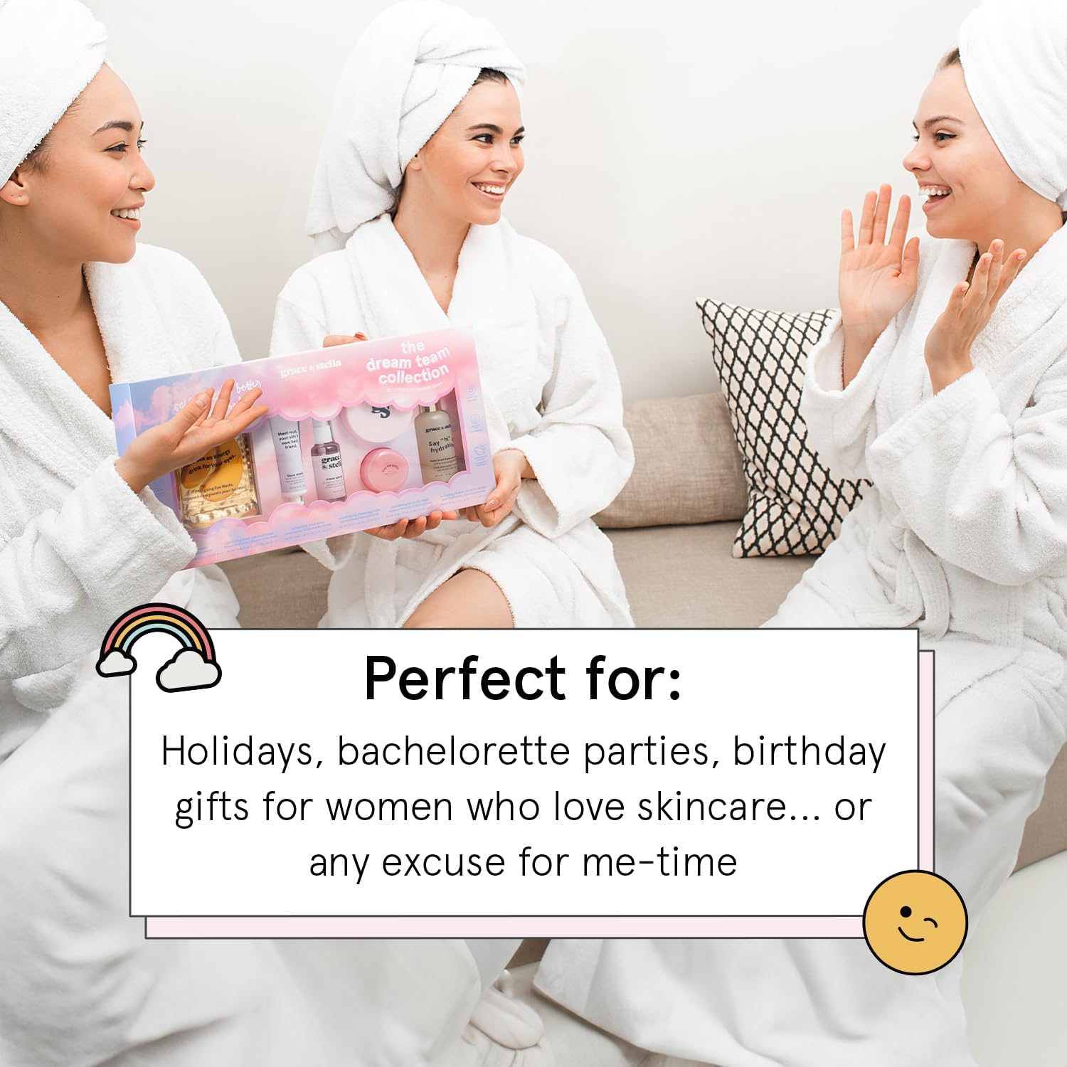 grace & stella Award Winning Dream Team Gift Set for Women - Christmas Gifts for Women - Self Care Gifts for Women with Under Eye Masks - Happy Birthday Gifts for Women - Birthday Gift Baskets-2