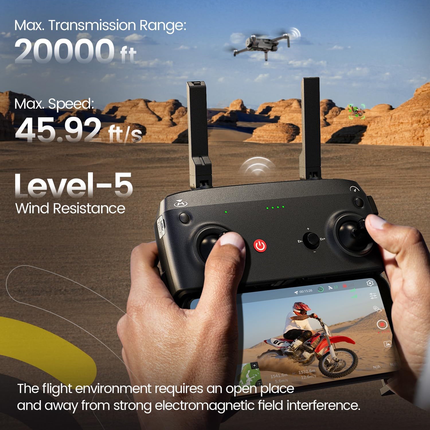 Holy Stone HS900 249g Lightweight GPS Drones with Camera for Adults 4K; 3 Axis Brushless Gimbal Drone with 4K/30FPS Video, 48MP Photo, 20000Ft Transmission, Visual Tracking Follow Me, Smart Return-4