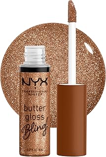 NYX PROFESSIONAL MAKEUP Butter Gloss Bling Lip Gloss, Non Sticky and Shiny Vegan Lip Makeup - Shimmer Down