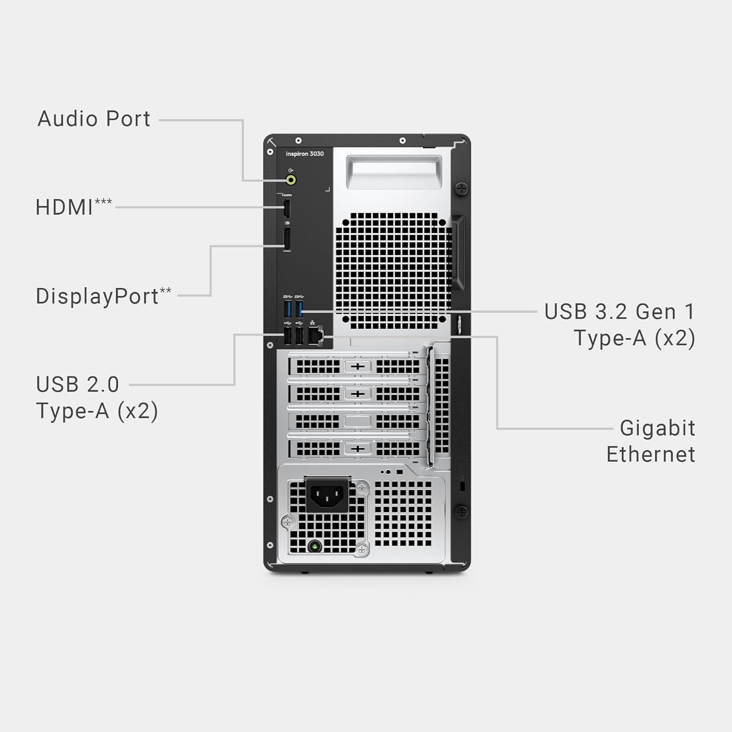 Dell Inspiron 3030 Desktop - Intel Core i7-14700 Processor, 16GB DDR5 RAM, 1TB SSD, Intel UHD 770 Graphics, Windows 11 Pro, Onsite & Migrate Service - Mist Blue-6