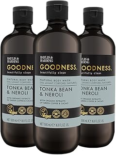 Baylis & Harding Liquid Body Wash Soap, Goodness, Tonka Bean & Neroli, 16.9oz/500ml (3-Pack)