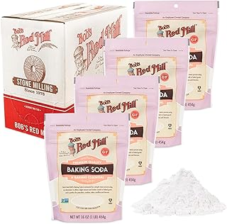 Generic Baking Soda – 4-Pack 16 Oz Baking Powder for Pancakes, Cookies, Cakes, Bakery – Resealable Stand-Up Pouch Aluminum Free Baking Soda – No Gluten, No Fillers