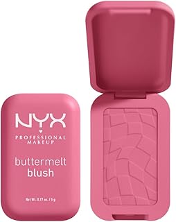 NYX PROFESSIONAL MAKEUP Buttermelt Powder Blush, Fade and Transfer-Resistant Blush, Up to 12HR Make Up Wear, Vegan Formula - For The Butta