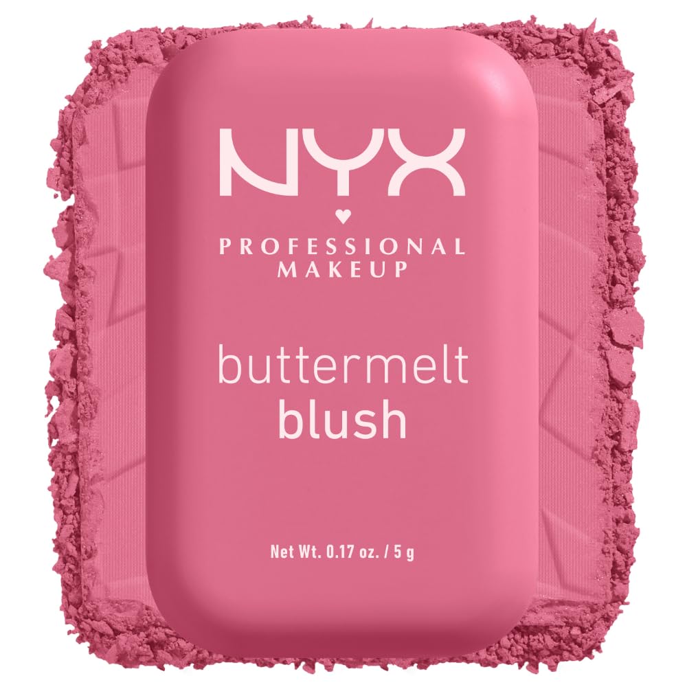 NYX PROFESSIONAL MAKEUP Buttermelt Powder Blush, Fade and Transfer-Resistant Blush, Up to 12HR Make Up Wear, Vegan Formula - For The Butta-10