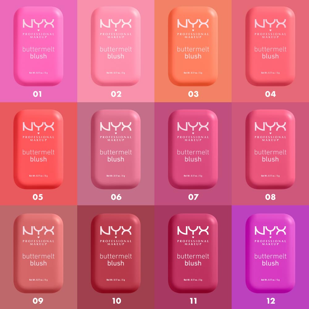 NYX PROFESSIONAL MAKEUP Buttermelt Powder Blush, Fade and Transfer-Resistant Blush, Up to 12HR Make Up Wear, Vegan Formula - For The Butta-3