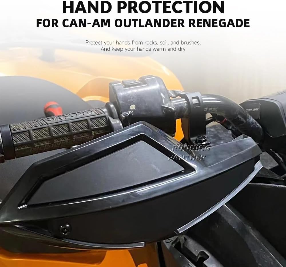 ATV Handguards Wind Deflectors Kit with Mount, Handlebar Guard Air Protector Accessories for Can-Am Outlander 500 570 850 1000R MAX Renegade 2013-2024, Replace 715001706 + 715001378-1