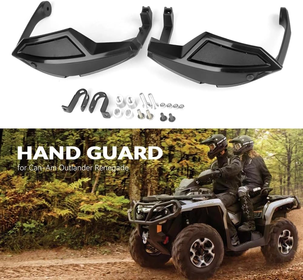 ATV Handguards Wind Deflectors Kit with Mount, Handlebar Guard Air Protector Accessories for Can-Am Outlander 500 570 850 1000R MAX Renegade 2013-2024, Replace 715001706 + 715001378-4