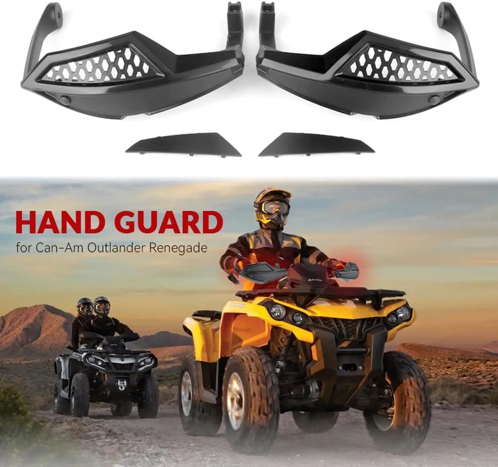 ATV Handguards Wind Deflectors Kit with Mount, Handlebar Guard Air Protector Accessories for Can-Am Outlander 500 570 850 1000R MAX Renegade 2013-2024, Replace 715001706 + 715001378-6