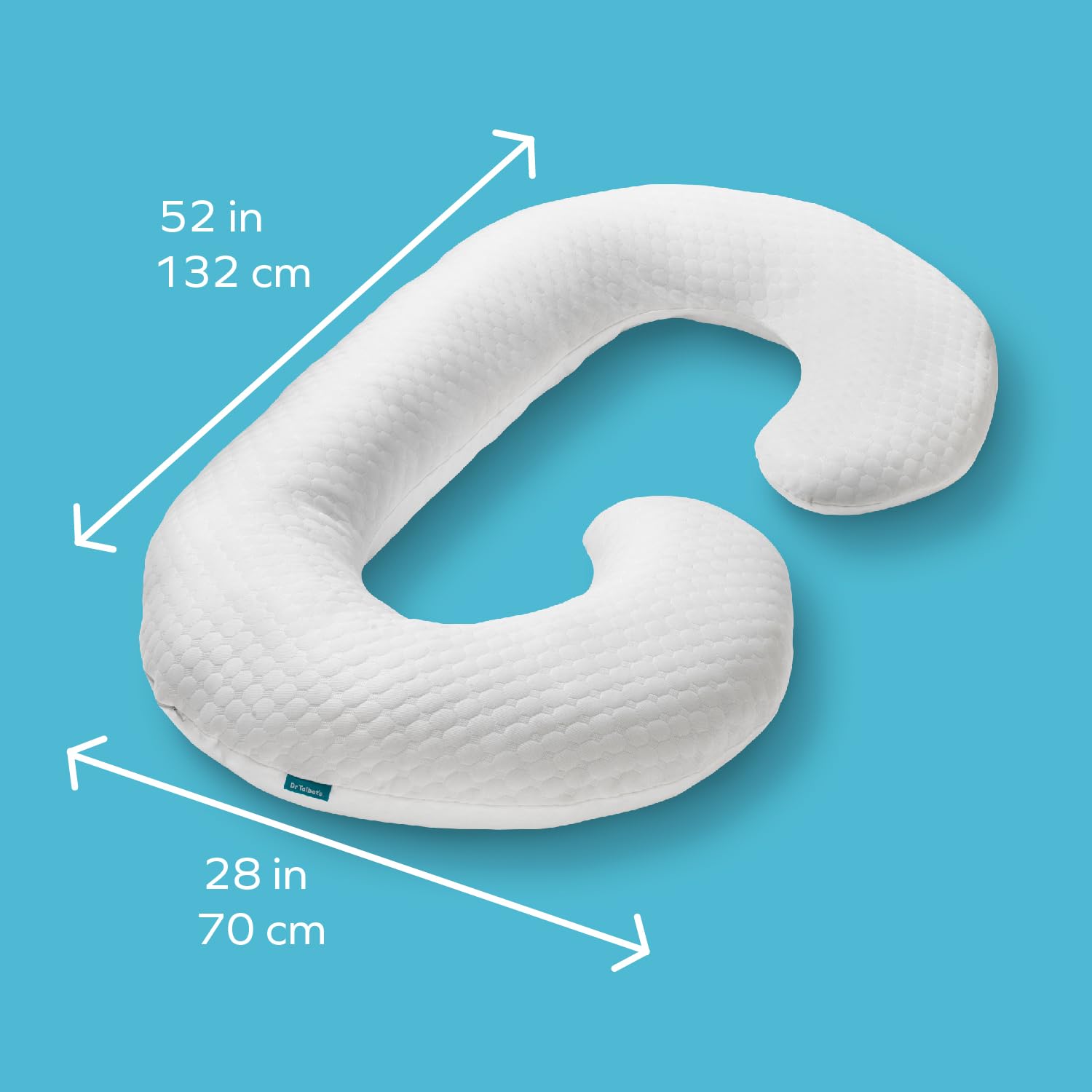 Dr. Talbot's Mom's Pregnancy Pillow - Stay Cool C-Shaped Pillow for Pregnant Women-5