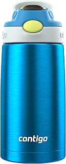 Contigo Autospout Water Bottle with Straw, 13 oz, Blue