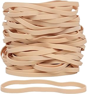 Rubber Bands 80Pcs size#69 Big rubber band Elastic Rubber Band beige rubber bands for office supplies File Folders Litter Box (5.9" x 0.24")