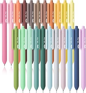 Mr. Pen- Retractable Gel Pens, 22 Pack, Color Ink Gel Pens Fine Point, 6 Pastel, 6 Morandi, 5 Light Vintage, 5 Dark Vintage, Retractable Pens, Cute Pens, Aesthetic Pens for Journaling Fine Tip Pens