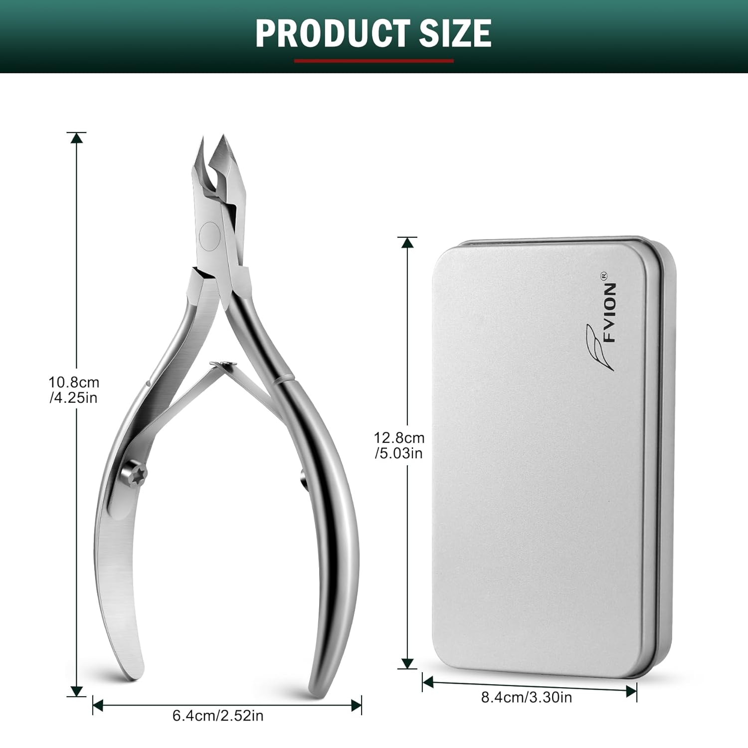 FVION 5mm Jaw Precision Cuticle Cutters - Professional Cuticle Trimmers, Sharp Cuticle Clipper Dead Skin Remover-6