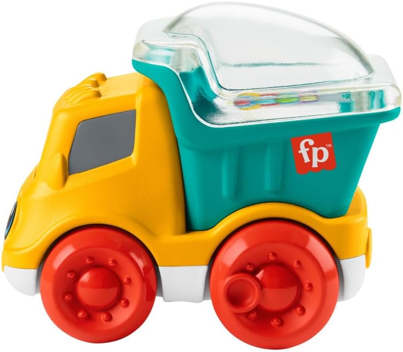 Fisher-Price Baby Toy Poppity Pop Dump Truck Push-Along Vehicle with Fine Motor Activities For Infants Ages 6+ Months-5