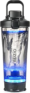 BUZIO Electric Protein Shaker Bottle, 24 oz Shake Blender Bottle, USB Rechargeable Blender Bottles for Protein Mixes Shaker Cups, Portable Large Sports Water Bottles Made with Tritan, Black