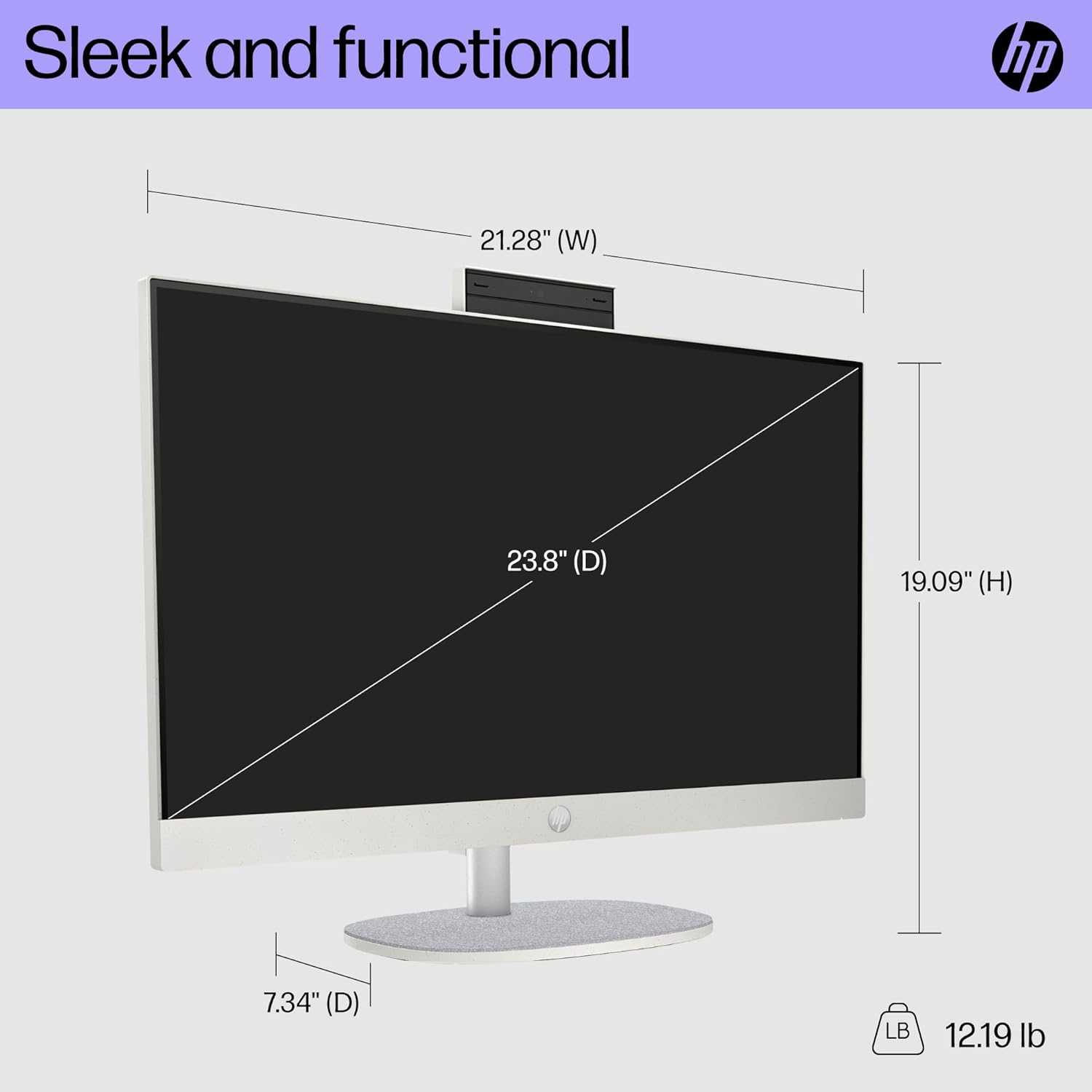 HP 23.8 inch All-in-One Desktop PC, FHD Display, Intel Core i3-N300, 8 GB RAM, 512 GB SSD, Intel UHD Graphics, Windows 11 Home, 24-cr0042 (2023)-4