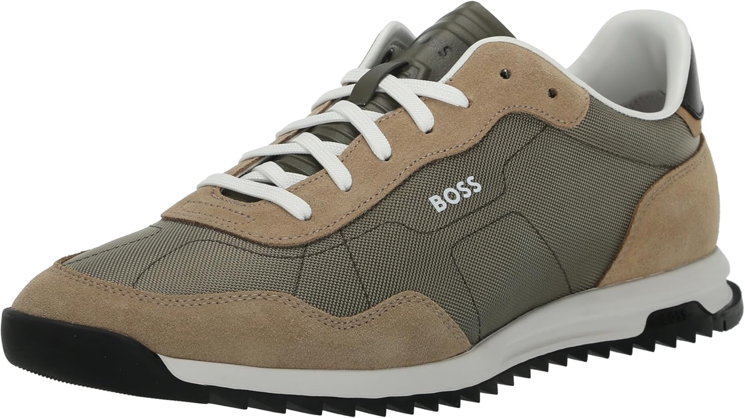 BOSS Men's Zayn Low Profile Suede Leather Two Tone Sneaker-0