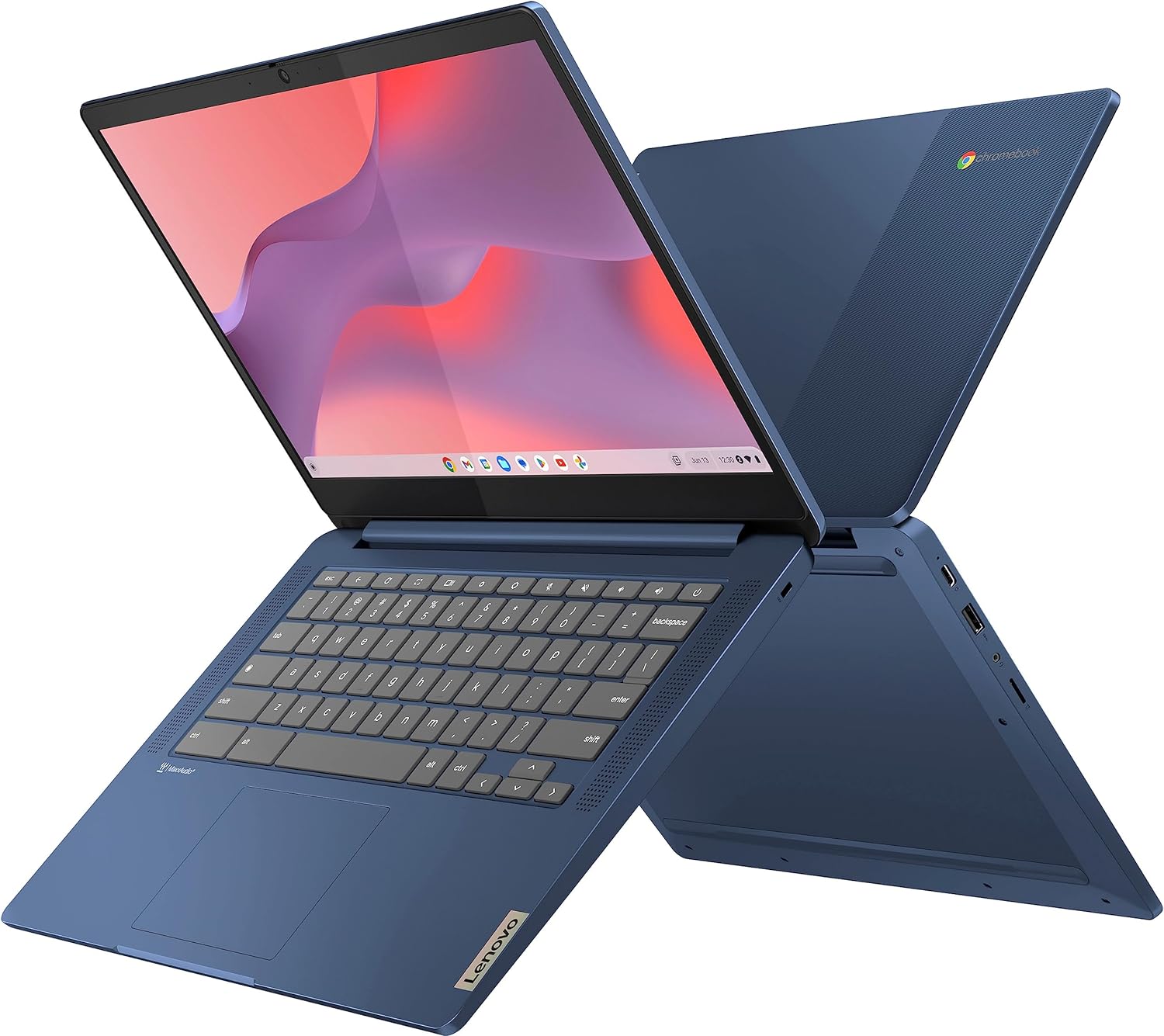 Lenovo Newest Flagship Chromebook, 14'' FHD Touchscreen Slim Thin Light Laptop Computer, 8-Core MediaTek Kompanio 520 Processor, 4GB RAM, 64GB eMMC, WiFi 6,Chrome OS+HubxcelAccesory, Abyss Blue-6