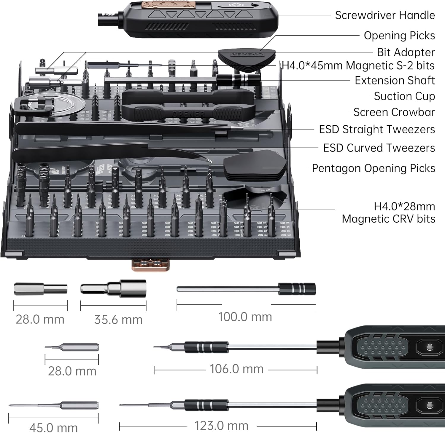 Mini Precision Screwdriver Set,JAKEMY 180 in 1 Laptop Screwdriver Repair Tool Kit,Magnetic Multi-Bit Tiny Screwdriver Bit Kit for DIY,Computer,PS5,Xbox,RC Car,Jewelers,Glasses,Watch,Home-5