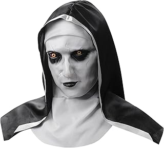 Mr. Pen Halloween Nun Mask, The Nun Mask, Halloween Scary Mask, Scary Halloween Masks for-Adults Scary Halloween Mask, Scary Masks for-Adults, Halloween-Costume-Mask, Realistic Halloween Mask