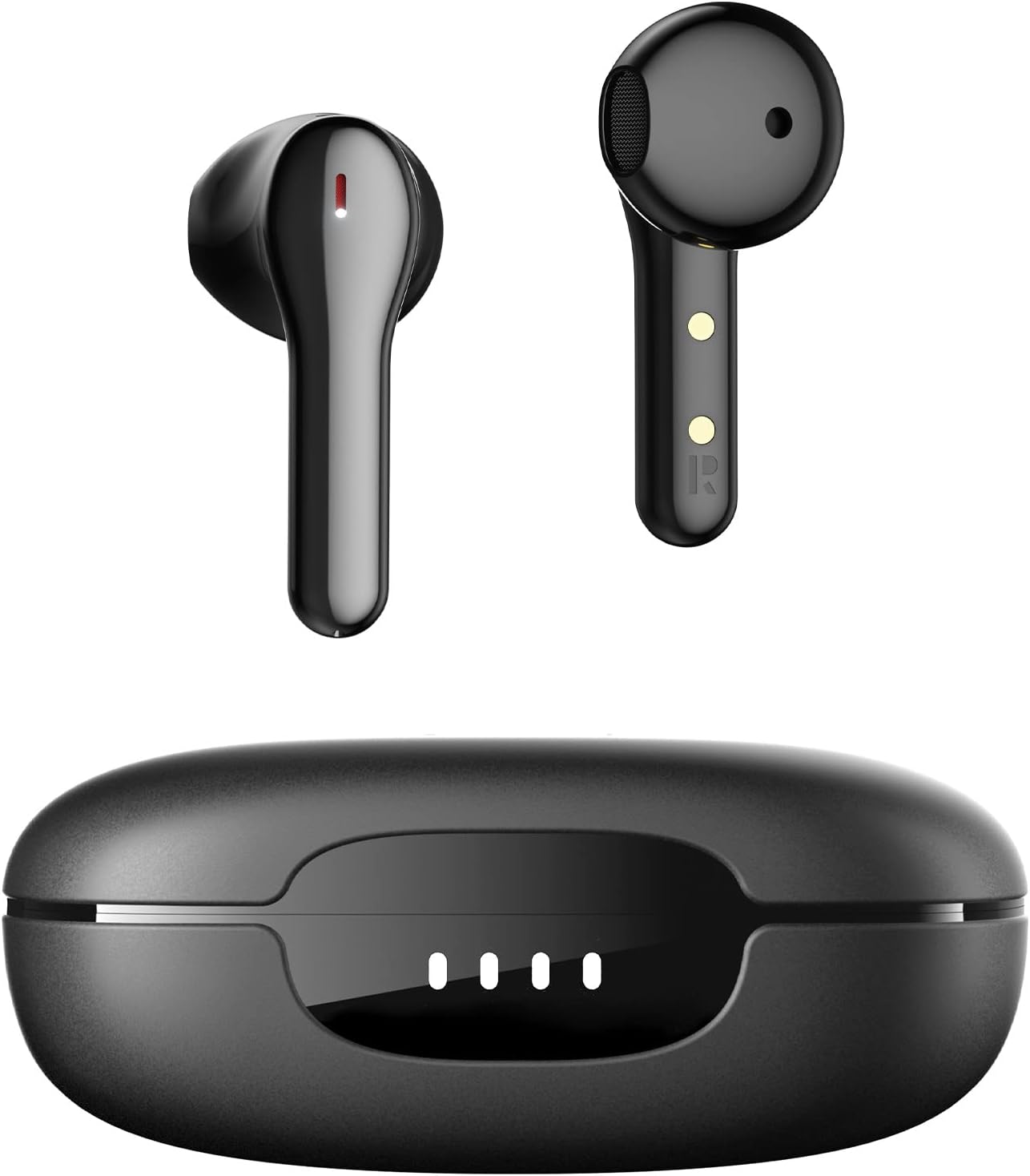 Tribit Wireless Headphones, Wireless Bluetooth Earbuds, Noise Canceling with 4 Microphone 32H Playtime, Waterproof Earphones for Music Calls School Work, Flybuds C2 Black-0