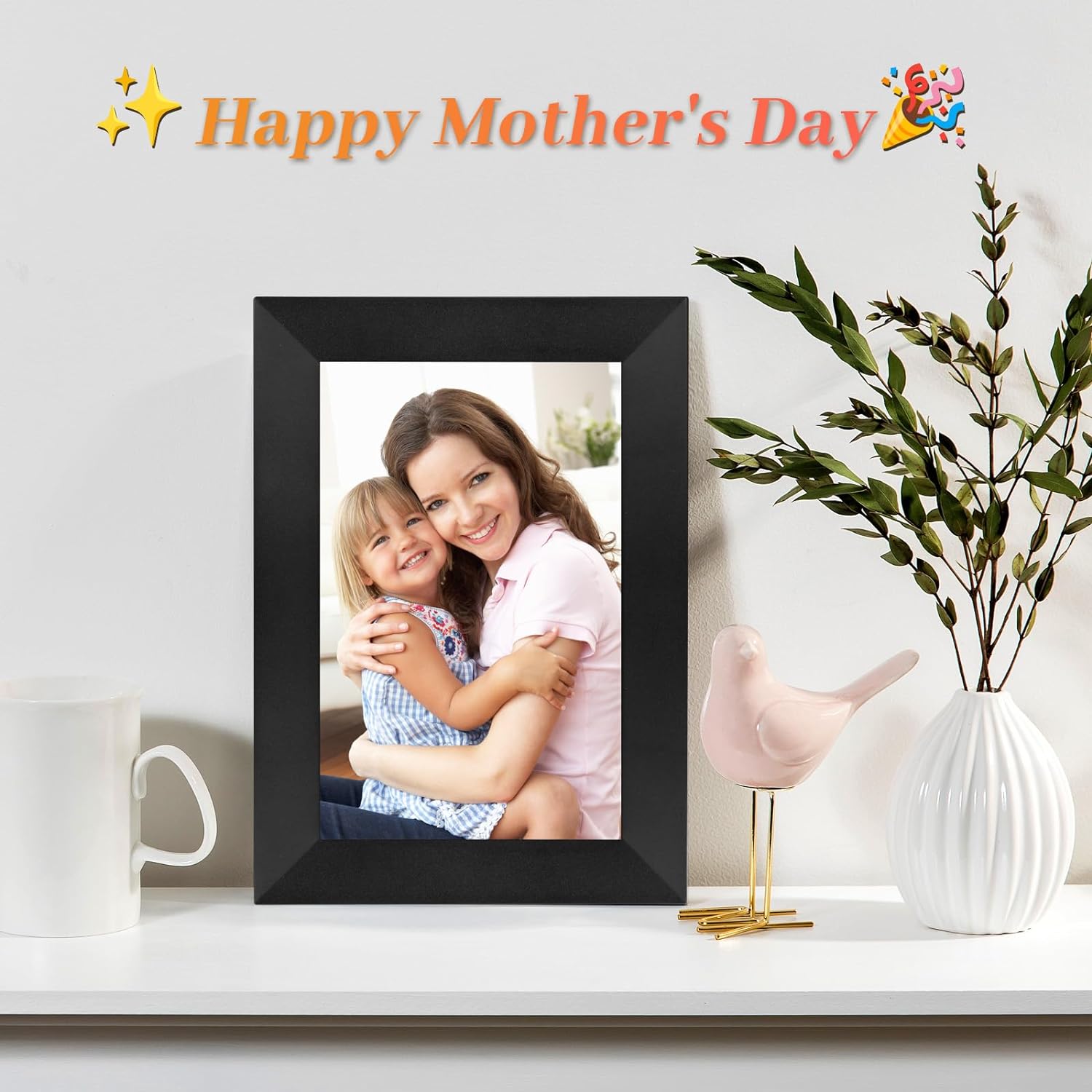 Anna Bella Digital Picture Frame 8 Inch WiFi Digital Photo Frame IPS HD Touch Screen, Smart Cloud Photo Frame with [Upgrade 32GB Storage] Share Photos and Videos Via AiMOR App Anytime Anywhere-5