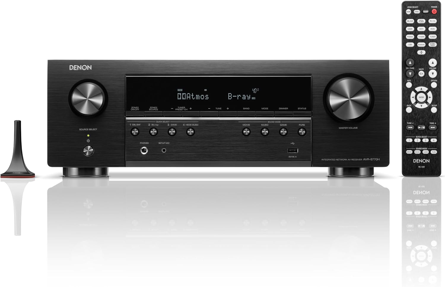 Denon AVR-S770H 7.2 Ch Home Theater Receiver - 8K UHD HDMI Receiver (75W X 7), Wireless Streaming via Built-in HEOS, Bluetooth & Wi-Fi, Dolby TrueHD, DTS Neural:X & DTS:X Surround Sound-0