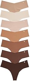 Victoria's Secret Women's No Show Thong Underwear, Panties for Women, Multi Pack (XS-XXL)