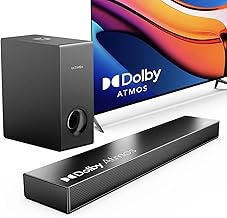 ULTIMEA Sound Bar for Smart TV with Dolby Atmos,190W Peak Power Soundbar with Subwoofer, TV Sound Bar with Bass Boost, Home Theater Audio Sound Bars for TV Speakers, Ultra-Slim Series Nova S50