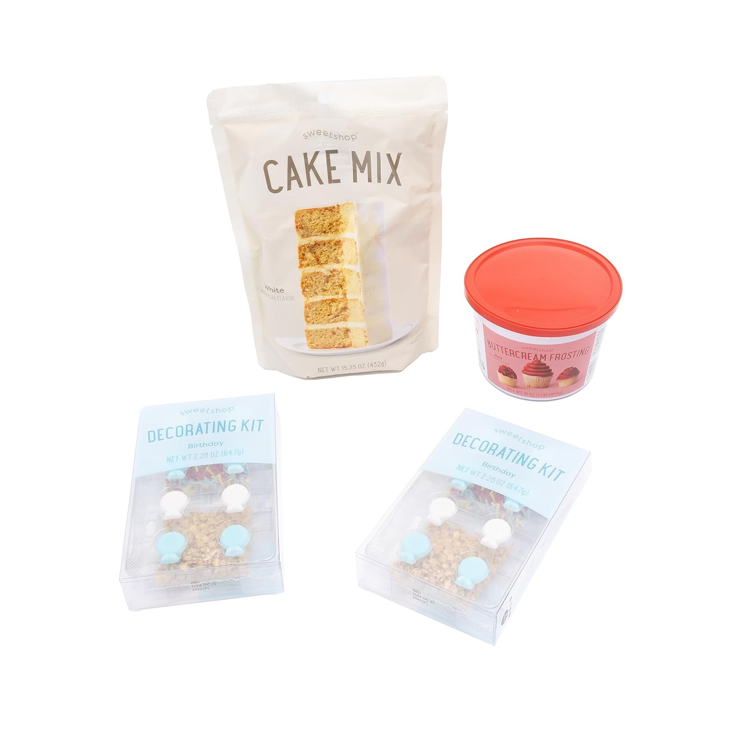 Sweetshop Birthday Cake and Cupcake Kit Classic, Cake Cupcake Grocery Gournmet Food Pantry Staple Delicious Treat Tasty Yummy DIY Bake Cook Baking Sugar Baking Mixes Frosting Decorate Chocolate-0