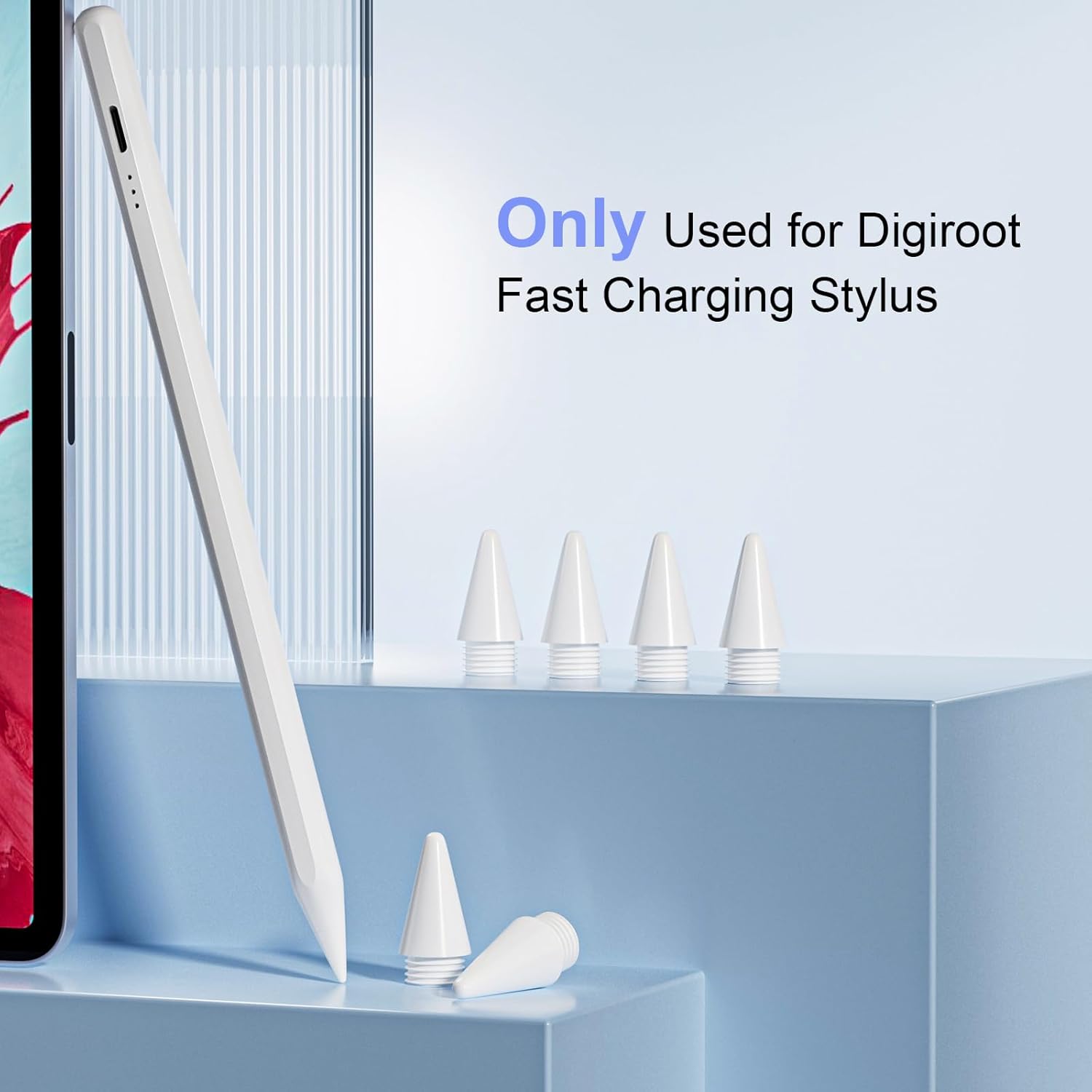 6 Pack Replacement Tips, Sensitive and Durable, Only Compatible with Digiroot 13 mins Fast Charging Stylus-7