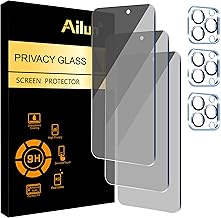 Ailun 3Pack Privacy Screen Protector for iPhone 15 Pro Max [6.7 inch]+3Pack Camera Lens Protector,Sensor Protection,Dynamic Island Compatible,Anti Spy Tempered Glass[9H Hardness]-HD[6 Pack]