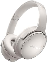 Bose QuietComfort Bluetooth Headphones, Wireless Headphones, Over Ear Noise Cancelling Headphones with Mic, Up To 24 Hours of Battery Life, White Smoke