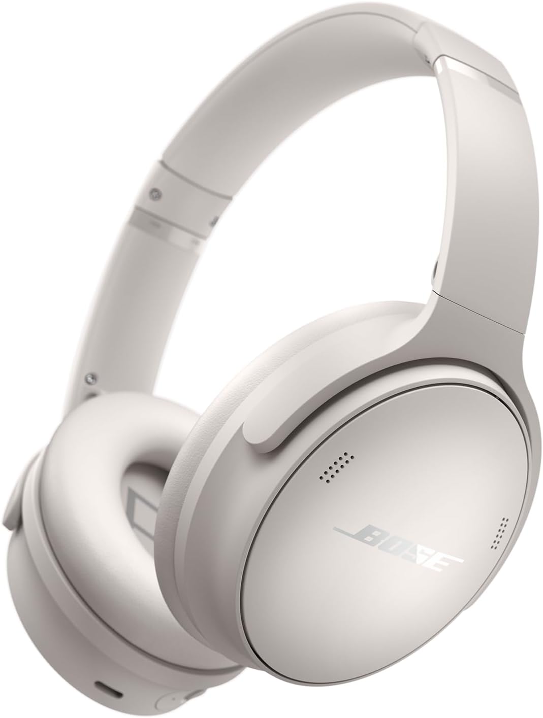 Bose QuietComfort Bluetooth Headphones, Wireless Headphones, Over Ear Noise Cancelling Headphones with Mic, Up To 24 Hours of Battery Life, White Smoke-0