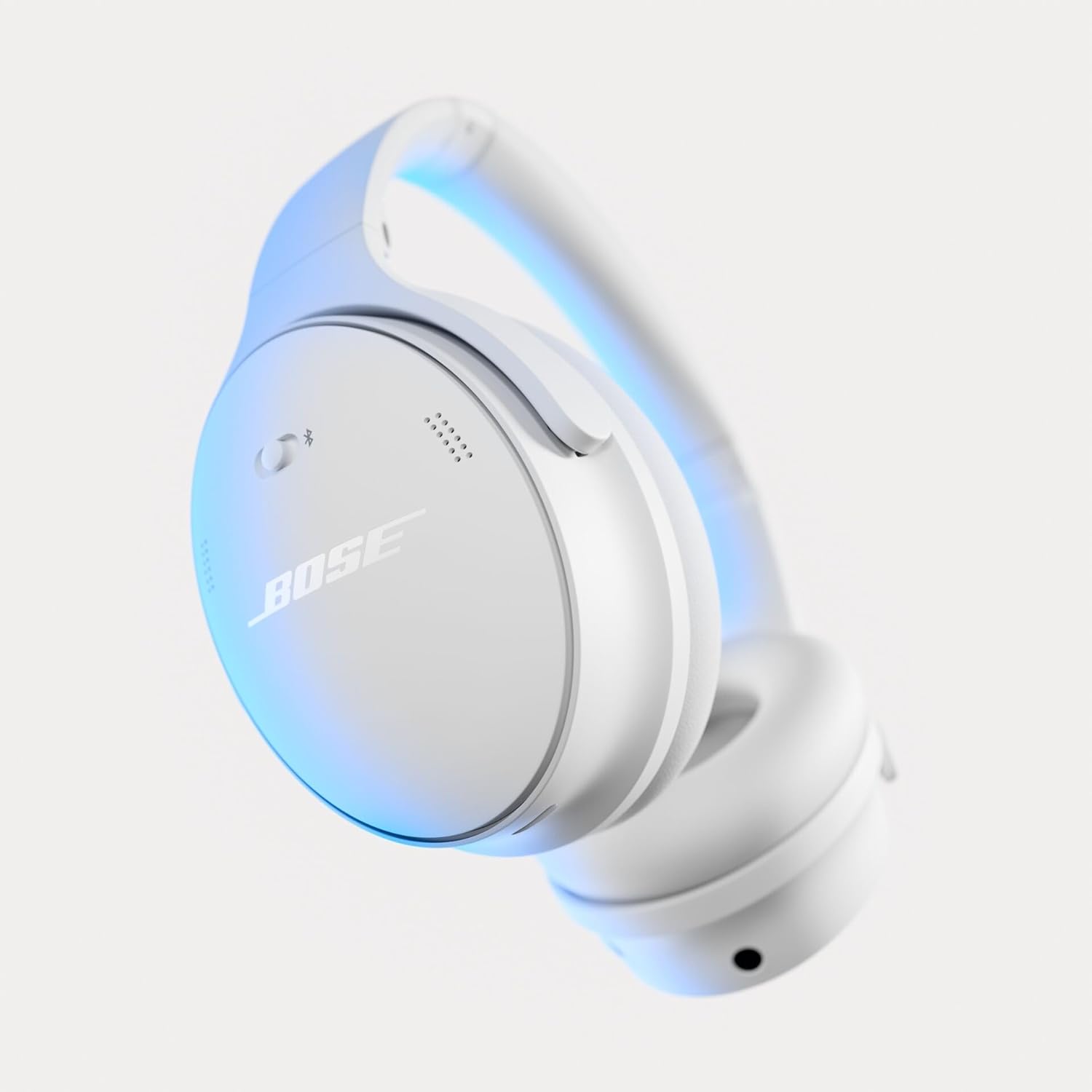 Bose QuietComfort Bluetooth Headphones, Wireless Headphones, Over Ear Noise Cancelling Headphones with Mic, Up To 24 Hours of Battery Life, White Smoke-1