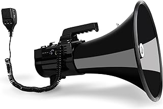 My Mealivos75W 2000 Professional Yard Sound Range Heavy PA Bullhorn Megaphone Speaker, Adjustable Volume, Loud Hand Held MegaPhone, Outdoor Activities, Coaching, Football, Baseball, Hockey…