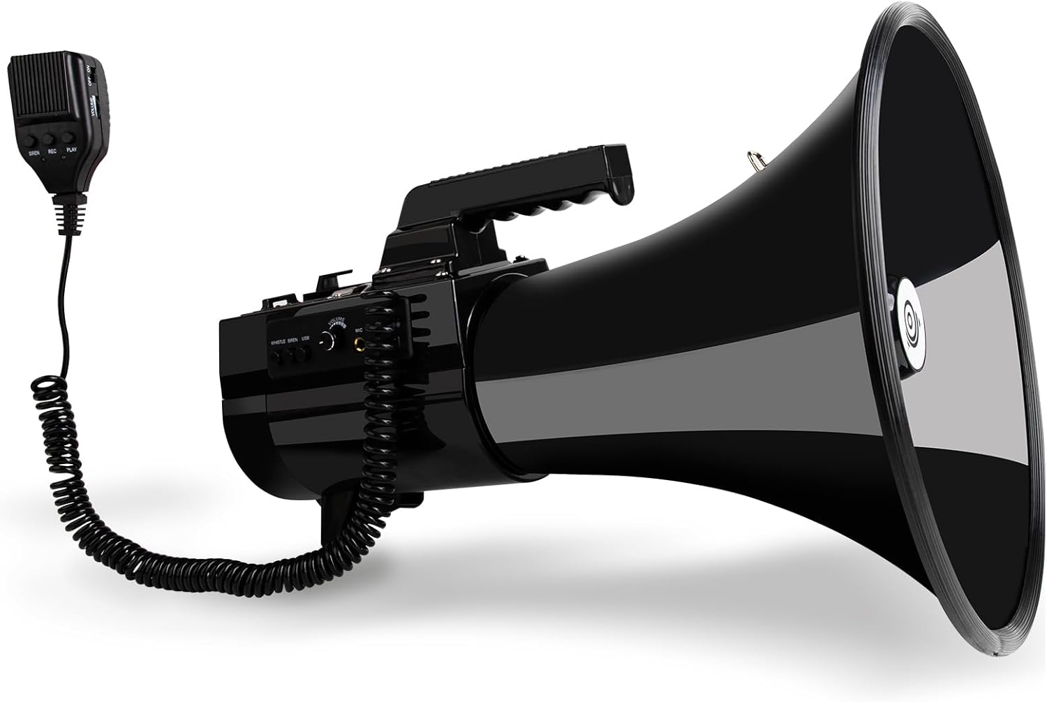 My Mealivos75W 2000 Professional Yard Sound Range Heavy PA Bullhorn Megaphone Speaker, Adjustable Volume, Loud Hand Held MegaPhone, Outdoor Activities, Coaching, Football, Baseball, Hockey…-0