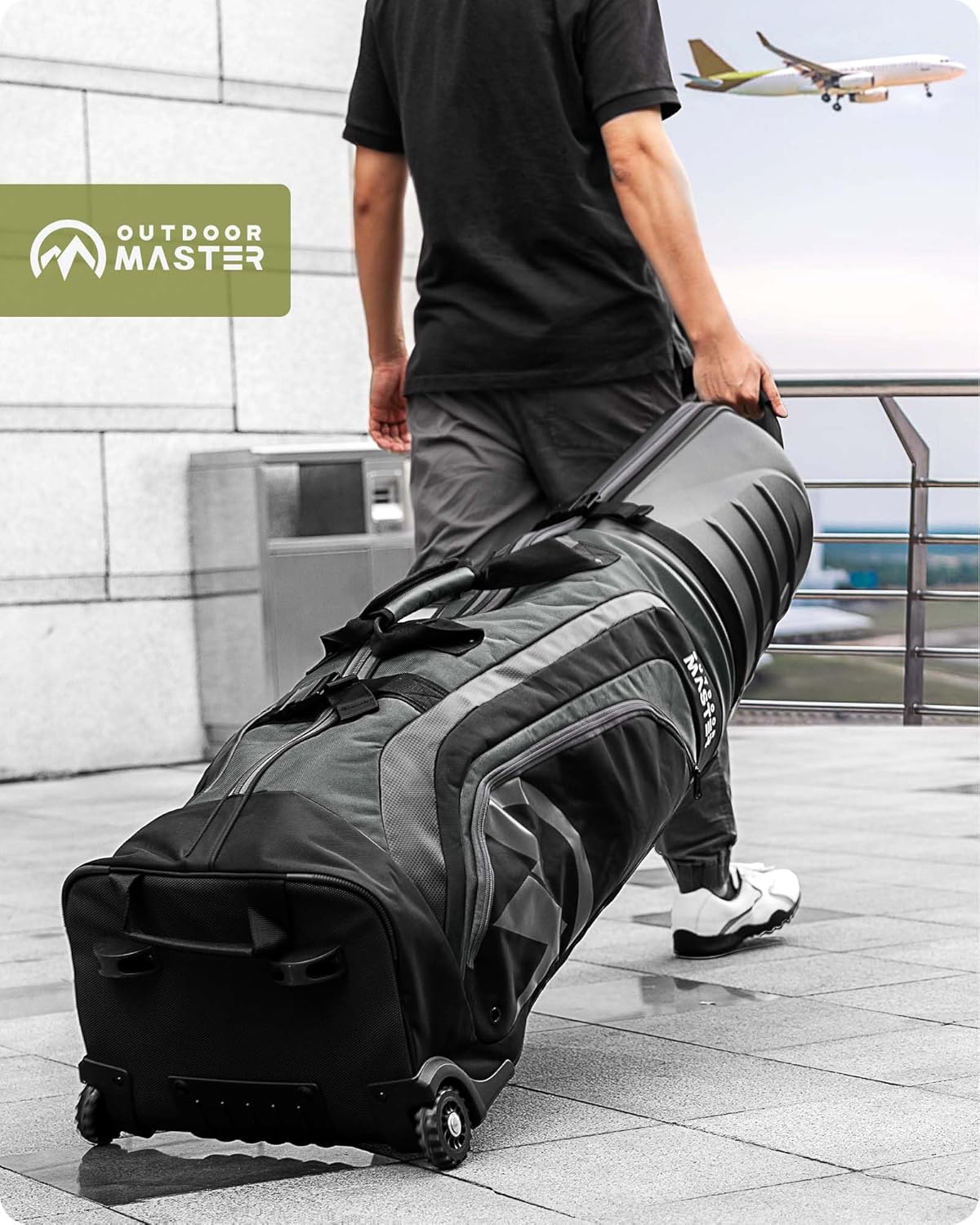 OutdoorMaster Golf Travel Bags for Airlines with Wheels and Hard Case Top, Protect Golf Clubs, Lightweight and Easy to Maneuver, Upgrade Version-6