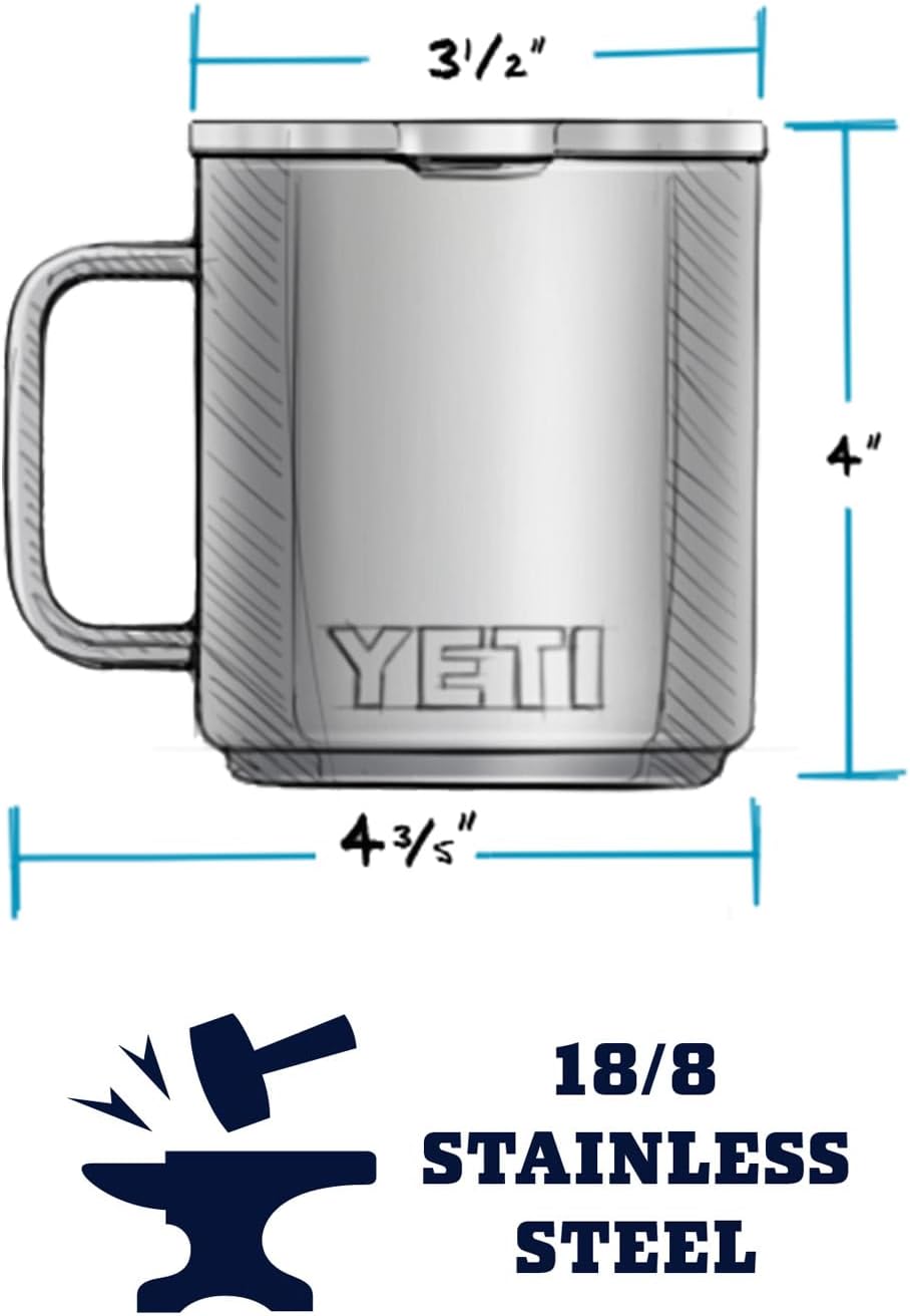 YETI Rambler 10 oz Stackable Mug, Vacuum Insulated, Stainless Steel with MagSlider Lid-1