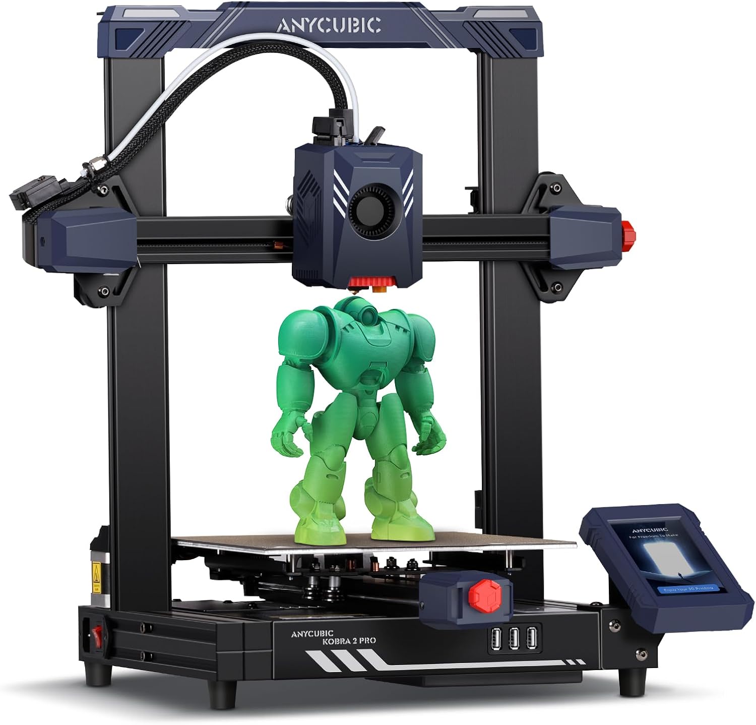 Anycubic Kobra 2 Pro 3D Printer, 500mm/s High-Speed Printing, High Power Powerful Computing New Structure, Upgraded LeviQ 2.0 Auto Leveling Smart Z-Offset, Print Size 8.7"x8.7"x9.84"-0