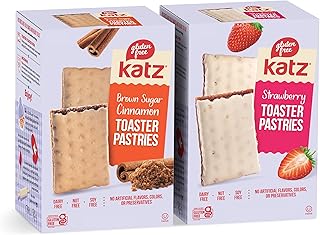 Katz Gluten Free Snacks Variety Pack. Toaster Pastries. Easy Breakfast Food Or Anytime Healthy Snacks For Adults & Kids. Gluten Free. Dairy Free, Nut Free, Peanut Free, Soy Free. Snacks For Adults Kosher Snacks. 8 OZ (Pack Of 2)