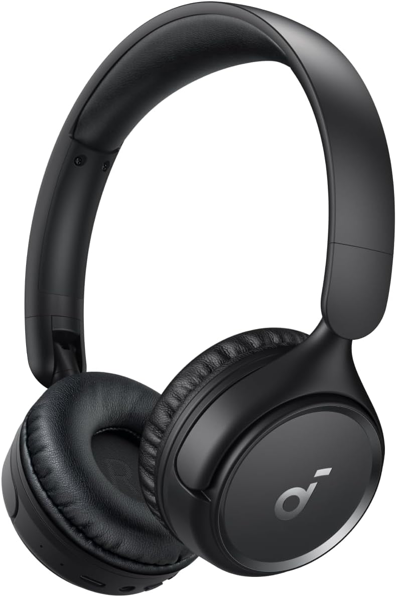 Soundcore H30i Wireless On-Ear Headphones, Foldable Design, Pure Bass, 70H Playtime, Bluetooth 5.3, Lightweight and Comfortable, App Connectivity, Multipoint Connection (Black)-0