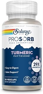 Solaray Turmeric Phytosome 500 mg - 29X Absorption Curcumin Supplements - Easy-to-Digest Turmeric Capsule for Joint Support - Vegan and Made Without Soy - 60-Day Guarantee - 30 Servings, 30 VegCaps