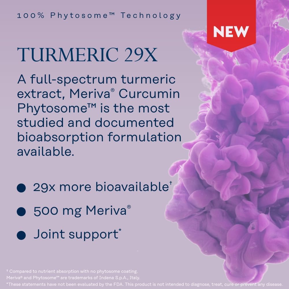 Solaray Turmeric Phytosome 500 mg - 29X Absorption Curcumin Supplements - Easy-to-Digest Turmeric Capsule for Joint Support - Vegan and Made Without Soy - 60-Day Guarantee - 30 Servings, 30 VegCaps-3